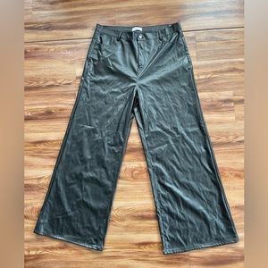 Swank A Posh Wide and Flare Leather Pants